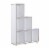 Furniture of America Chapin Wood 6-Compartment Bookcase in White Perspective: front