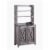 Furniture of America Schuetz Rustic Wood Multi-Storage Kitchen Cabinet in Gray Perspective: front