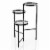 Furniture of America Rhort Contemporary Metal 3-Tier Plant Stand in Black Perspective: front