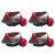 KidCo PeaPod Portable Toddler Travel Bed & Storage Bag, Cranberry (4 Pack) Perspective: front