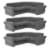 Intex Corner Sofa L-Shaped Inflatable Lounge Couch w/ Cupholders, Gray (3 Pack) Perspective: front