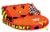Airhead Super Mable Triple Rider Lake Towable Tube Lake Raft w/ 11 Booster Balls Perspective: front