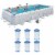 Bestway 24ft x 12ft x 52in Above Ground Pool & Cartridges Type IV/B (6 Pack) Perspective: front