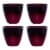 Suncast Seneca 16 Inch Ombre Resin Plant Flower Planter Pot, Red/Plum (4 Pack) Perspective: front