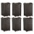 Suncast Trash Hideaway Outdoor Patio 33 Gal Garbage Waste Trash Can Bin (6 Pack) Perspective: front