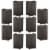 Suncast Trash Hideaway Outdoor 33 Gallon Garbage Waste Can Bin, Java (10 Pack) Perspective: front