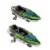 Intex 1-Person Inflatable Kayak w/ 2-Person Inflatable Kayak both w/ oars & pump Perspective: front