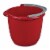 Sterilite Large 10-Qt Easy Pour Spout Pail w/ Comfy Grip Handle, Red (12 Pack) Perspective: front