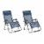 Lafuma Futura XL Zero Gravity Lawn Steel Framed Recliner Chair, Ocean (2 Pack) Perspective: front