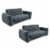 Intex Inflatable Pull-Out Sofa Bed Sleep Away Futon Couch, Queen, Gray (2 Pack) Perspective: front
