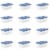 Gracious Living 6 Quart Clear Plastic Storage Bin Container + Blue Lid (12 Pack) Perspective: front