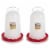 Little Giant 3-Gallon Heavy-Duty Plastic Gravity Fed Poultry Waterer (2 Pack) Perspective: front