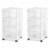 Sterilite 3 Drawer Rolling Caster Wheel Home Organizer Storage Cart (2 Pack) Perspective: front
