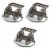 Liberty Garden 125 Foot Steel Decorative Garden Hose Wall Mounted Reel (3 Pack) Perspective: front