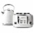 Haden Heritage 1.7 Liter Electric Tea Kettle & 4 Slice Wide Slot Toaster, White Perspective: front