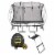 Springfree Outdoor Square 13 Foot Trampoline, Enclosure, Hoop Game, and Ladder Perspective: front