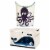 3 Sprouts Baby Laundry Hamper for Nursery, Octopus & Playroom Toy Chest, Whale Perspective: front