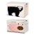 3 Sprouts Collapsible Toy Chest Storage Bin for Playroom, Hippo & Bear (2 Pack) Perspective: front
