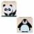 3 Sprouts Kids Foldable Fabric Penguin and Panda Storage Cube Soft Toy Bins Perspective: front