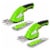 SereneLife Rechargeable Electric Cordless Grass Clipper & Hedge Trimmer (2 Pack) Perspective: front