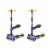 Hurtle ScootKid 3 Wheel Child Ride On Scooter with LED Wheels, Graffiti (2 Pack) Perspective: front