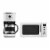 Haden Heritage 12 Cup Programmable Coffee Maker with Countertop Microwave, Ivory Perspective: front