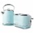 Haden Heritage 1.7 Liter Stainless Steel Electric Kettle with Toaster, Turquoise Perspective: front