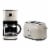 Haden 12 Cup Coffee Maker & Dorset 2 Slice Wide Slot Toaster, Putty & Chrome Perspective: front