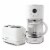 Haden 12 Cup Coffee Maker with 2 Slice Wide Stainless Steel Bread Toaster, White Perspective: front