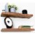 Willow & Grace Connie 24 In Wall Mount Shelves, Light Walnut, Set of 2 (3 Pack) Perspective: front