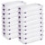 Sterilite 60 Quart ClearView Latch Lid Wheeled Underbed Storage Box, (16 Pack) Perspective: front