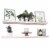 Willow & Grace Suzy 36 Inch Floating Wall Mount Shelves, White Wash (6 Pack) Perspective: front