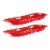 Slippery Racer Downhill Xtreme Adults and Kids Toboggan Snow Sled, Red (2 Pack) Perspective: front