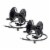 Apache Steel Pressure Washer Reel for 50 Foot Hose with Pump, Black (2 Pack) Perspective: front