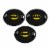 Slippery Racer Downhill Pro Batman Plastic Saucer Disc Snow Sled, Black (3 Pack) Perspective: front