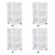 Gracious Living Classic 3 Drawer Organizer Plastic Storage Cart w/Wheels(4 Pack) Perspective: front