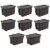 Sterilite Tuff1 Latching 30 Gallon Plastic Storage Tote Container & Lid (8 Pack) Perspective: front