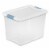 Sterilite 25 Quart Capacity Clear Plastic Storage Tote Bins with Lids, (18 Pack) Perspective: front