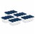 Sterilite Stackable 6 Quart Storage Box Container, Marine Blue Lid (120 Pack) Perspective: front