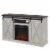 Edyo Living Electric Fireplace TV Stand Table with Sliding Barn Door, Gray Wash Perspective: front