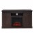 Edyo Living Electric Fireplace TV Stand Table with Sliding Barn Door, Espresso Perspective: front