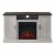 Edyo Living Rustic Farmhouse Electric Fireplace TV Stand w/ Remote Control, Grey Perspective: front