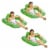 Aqua Leisure Zero Gravity Inflatable Swimming Pool Lounge Chair Float, Green, 3 Perspective: front