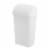 Sterilite 13 Gal Swing Top Lidded Wastebasket Kitchen Trash Can, White (8 Pack) Perspective: front