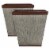 Southern Patio 16 Inch Square Rustic Resin Outdoor Box Flower Planter (2 Pack) Perspective: front