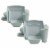 Gibson Home 16 Pc Melamine Dinnerware Set Plates, Bowls, & Cups, Mint (2 Pack) Perspective: front