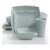Gibson Home 16 Pc Melamine Dinnerware Set Plates, Bowls, & Cups, Mint (4 Pack) Perspective: front