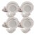Gibson Studio California Mauna 12 Piece Melamine Dinnerware Set, Ice (4 Pack) Perspective: front