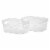 Sterilite 9.5 x 6.5 x 4 Inch Clear Open Storage Bin with Carry Handles (64 Pack) Perspective: front