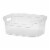 Sterilite 5.25 x 9.5 x 13 Inch Open Storage Bin w/ Carry Handles, Clear (8 Pack) Perspective: front